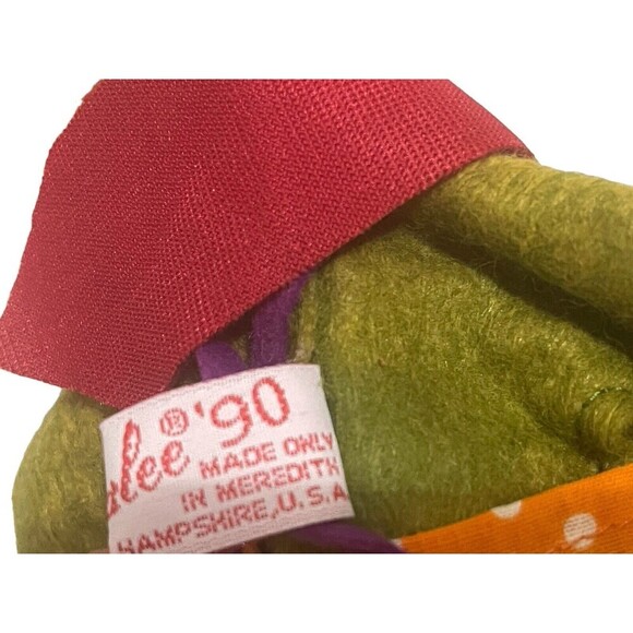 Vintage 1990 Annalee Doll 10" Hobo Circus Clown with Orange Hair, Balloon, & Tag - Picture 16 of 16